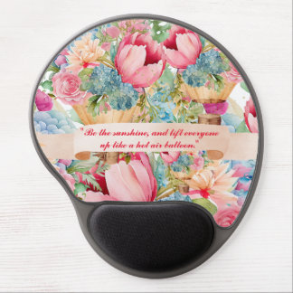 Floral Pink Spiral Photo Notebook Gel Mouse Pad