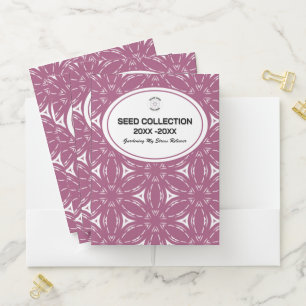 Floral Pink Watercolor Flowers Pattern Journal Pocket Folder