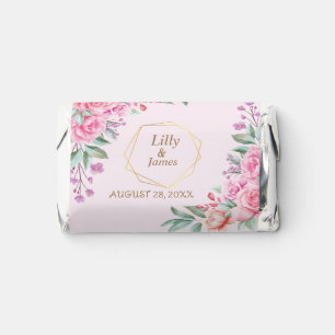 Floral Pink wedding Hershey's Miniatures