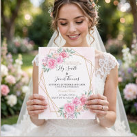 Floral Pink wedding Invitation