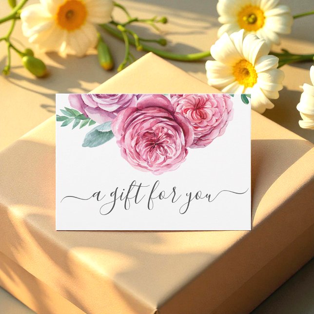 Floral Pink White Business Gift Certificate (Creator Uploaded)