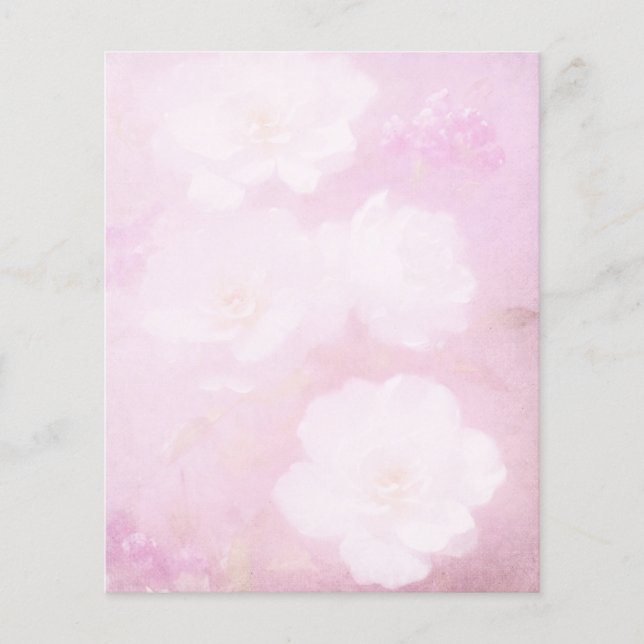 Floral Pink & White Scrapbook Paper (Front)