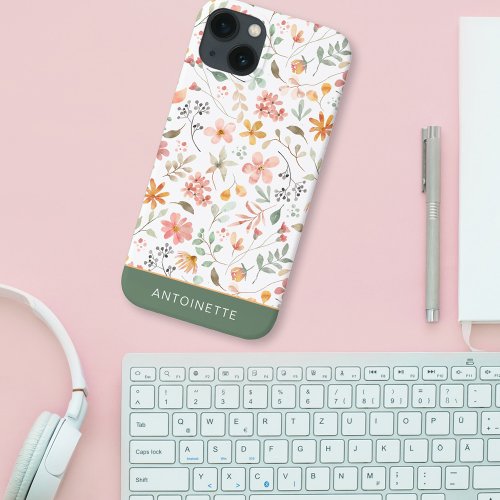 Floral Pink Wildflower iPhone 13 Case