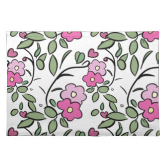 Floral Pinks Cloth Placemat