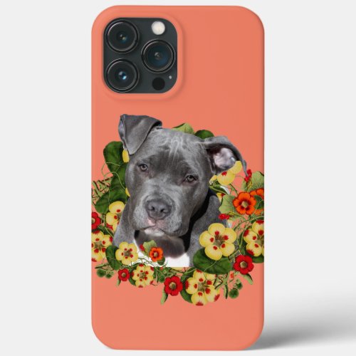 Floral pitbull mom  iPhone 13 pro max case
