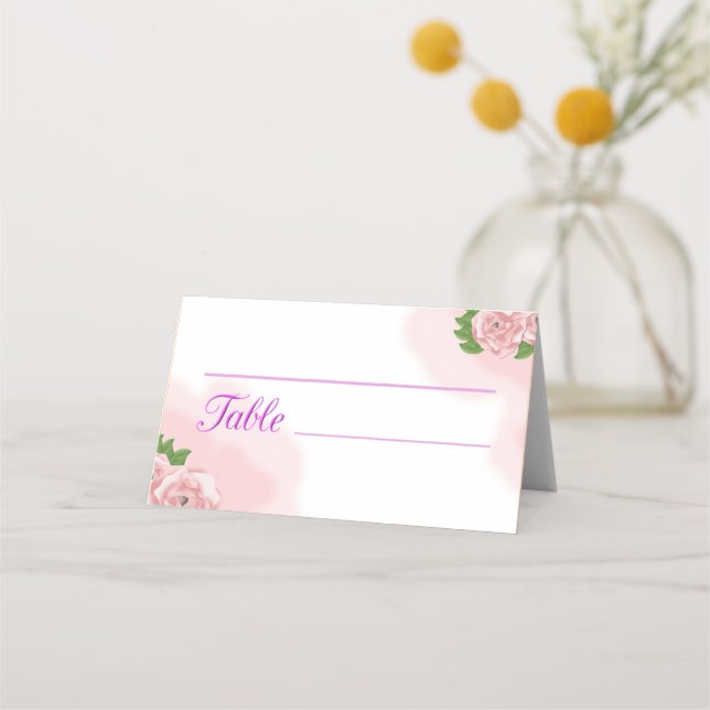 Floral Place Card (Front)
