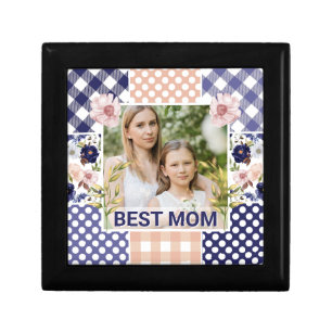 Floral & Plaid Photo Frame Mother's Day Gift Box
