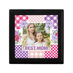 Floral & Plaid Photo Frame Mother's Day Gift Box
