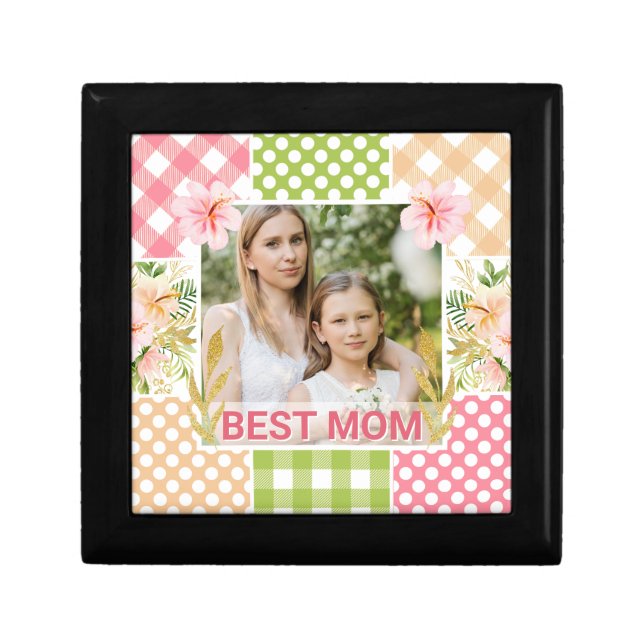 Floral & Plaid Photo Frame Mother's Day Gift Box (Front)
