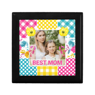 Floral & Plaid Photo Frame Mother's Day Gift Box
