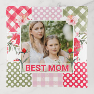 Floral & Plaid Photo Frame Mother's Day Trinket Tray