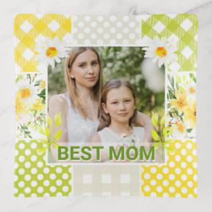 Floral & Plaid Photo Frame Mother's Day Trinket Tray