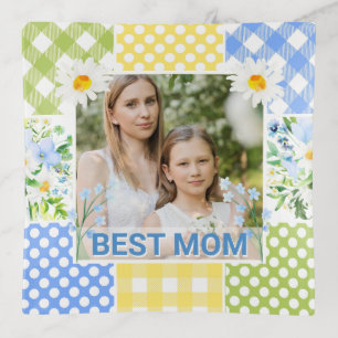 Floral & Plaid Photo Frame Mother's Day Trinket Tray