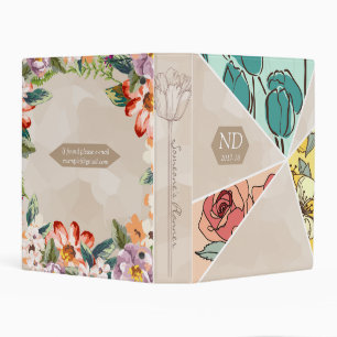 Floral Planner, Recipe Book, Etc Mini Binder