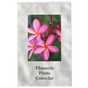 Floral Plumeria Tropical Flowers Photo Calendar