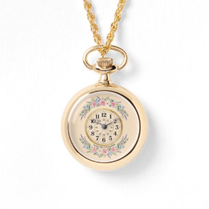 Floral Pocket 60 Small Ticks 1 Tick Second Watch