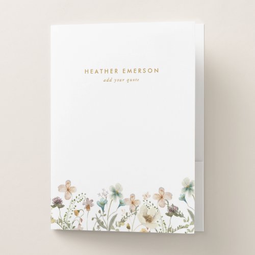 Floral Pocket Folder