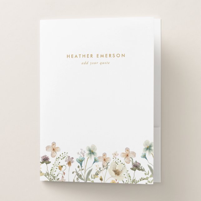 Floral Pocket Folder (Front)