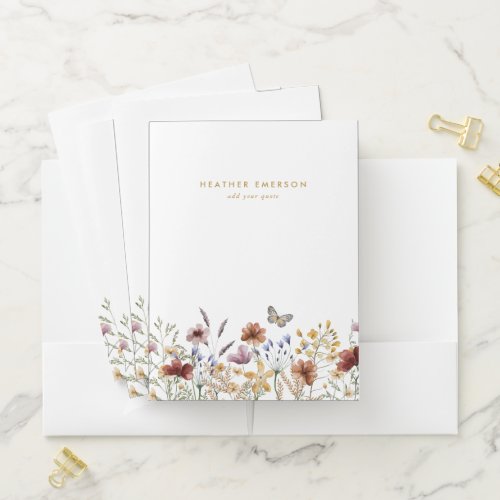 Floral Pocket Folder