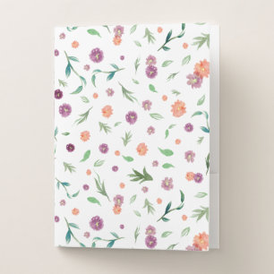 Floral Pocket Folder for Mom Pretty Desk