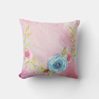 Floral Poetry Throw Pillow