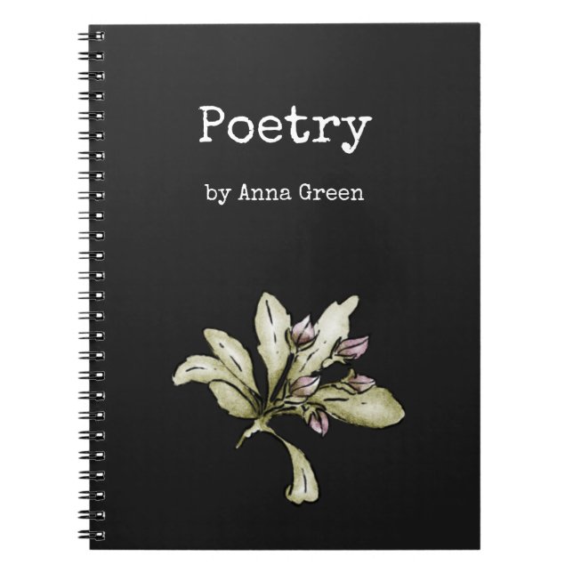 Floral Poetry writing Notebook (Front)