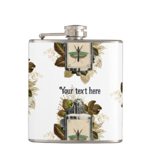 Floral Poison Lotion Halloween Gothic Flask