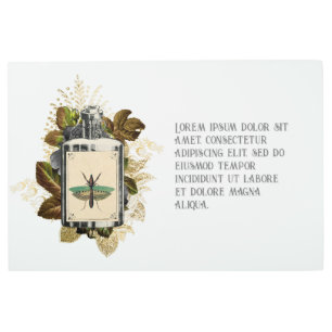 Floral Poison Lotion Halloween Gothic Metal Print