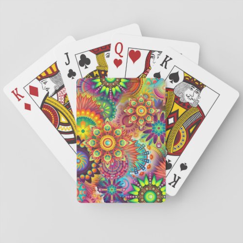 Floral Poker Cards