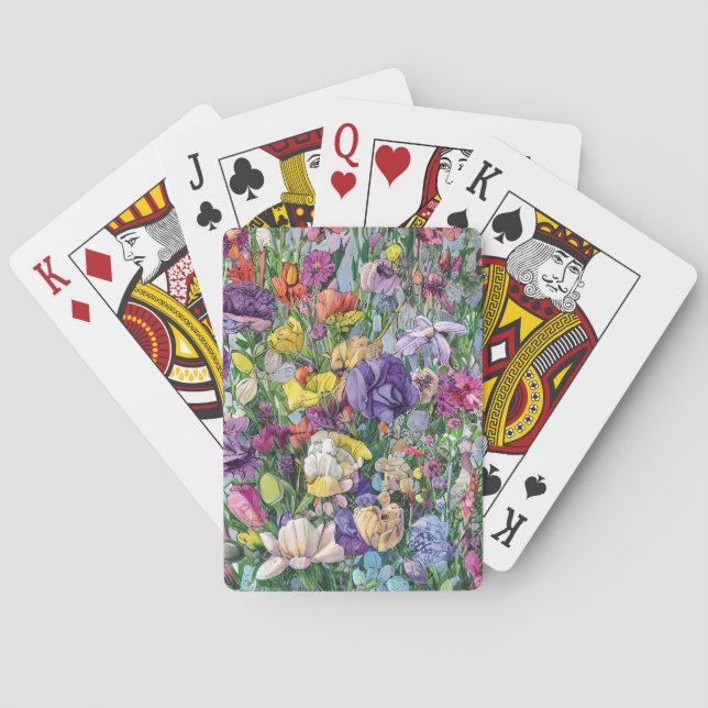 floral poker cards (Back)