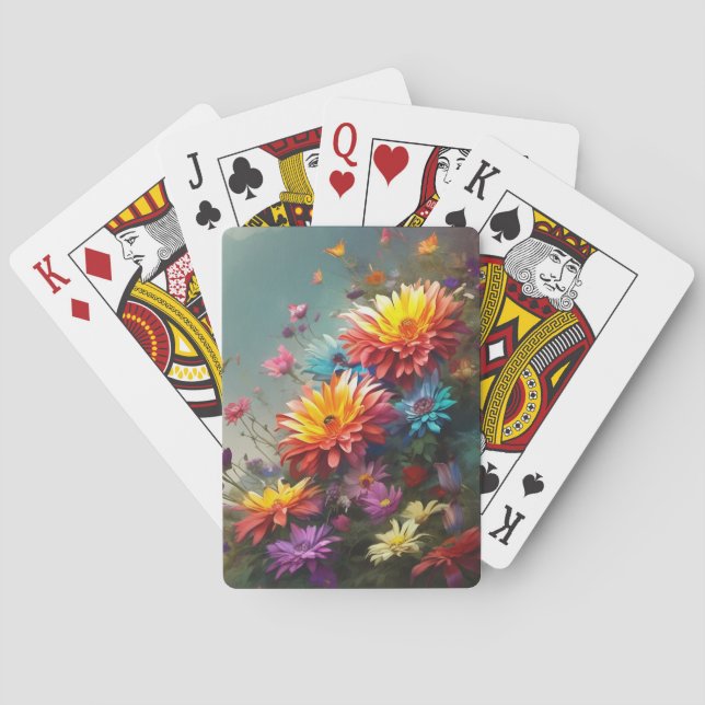 Floral Poker Cards (Back)