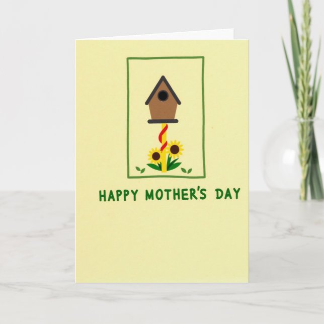 Floral Pole Mothers Day Art Card (Front)