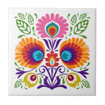 Floral Polish Folk Tile