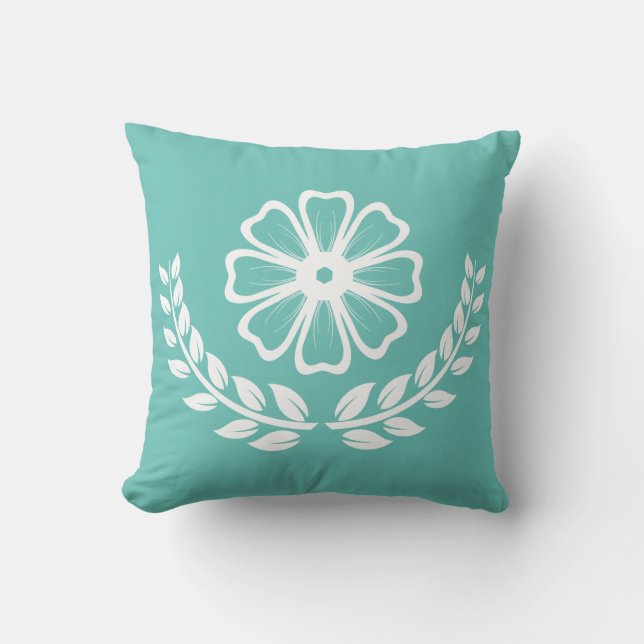 Floral - Polyester Throw Pillow 16" x 16" (Front)