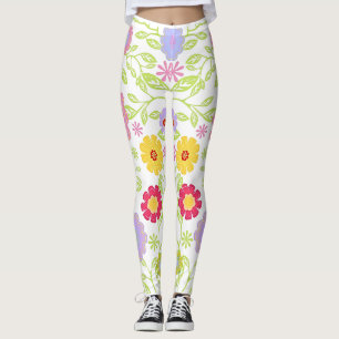 Floral Pop Art Painting Pattern Leggings
