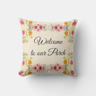 Floral Porch  Outdoor Pillow