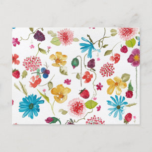 Floral postcard