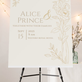 Floral Poster Foam Wedding Editable