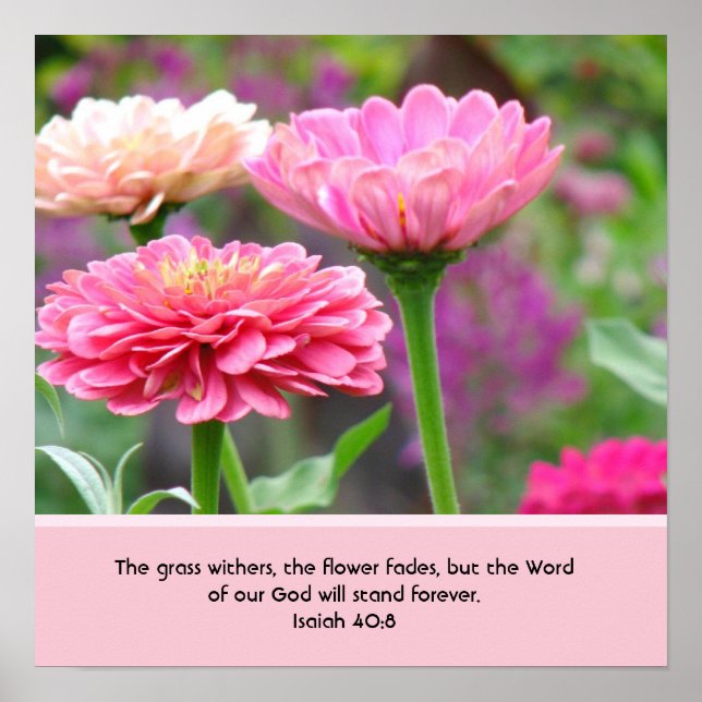 Floral Poster with Bible Verse (Front)