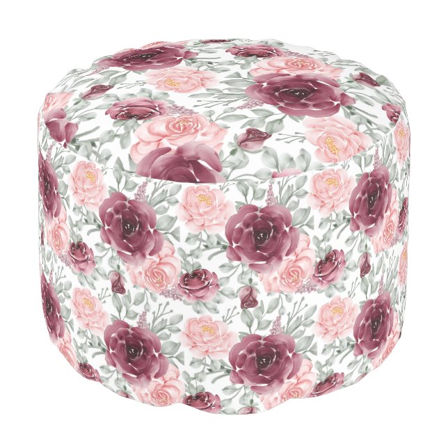 Floral Pouf (Angled Front)