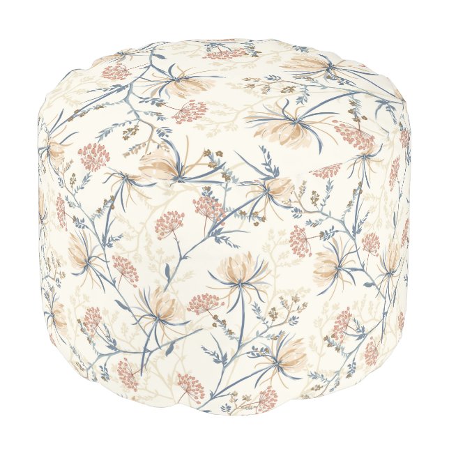 Floral Pouf (Angled Front)