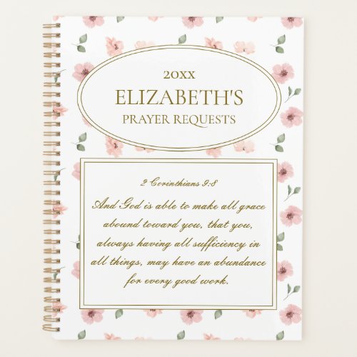 Floral Prayer Requests Planner