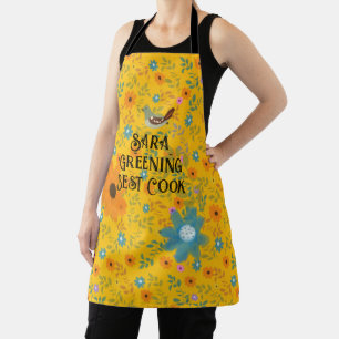 Floral pretty flowers cottagecore apron