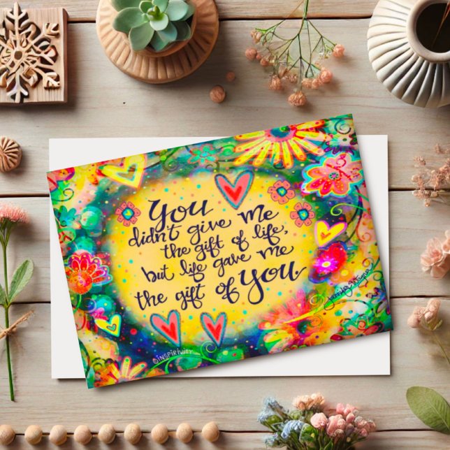 Floral Pretty Mother’s Day Bonus Mom Stepmom Card (Creator Uploaded)