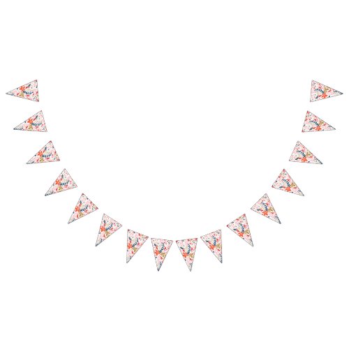 Floral Pretty Party Decor Bunting Banner