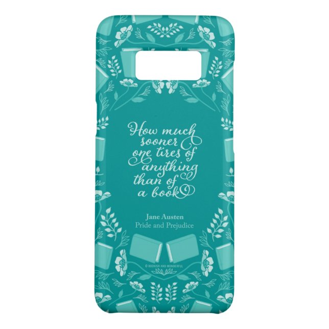 Floral Pride & Prejudice Jane Austen Book Quote Case-Mate Samsung Galaxy Case (Back)