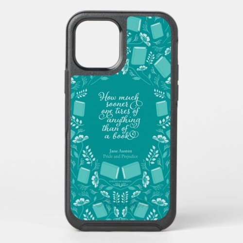 Floral Pride  Prejudice Jane Austen Book Quote OtterBox Symmetry iPhone 12 Case