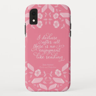 Floral Pride & Prejudice Jane Austen Bookish Quote iPhone XR Case