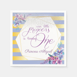 Floral Princess Birthday Napkins