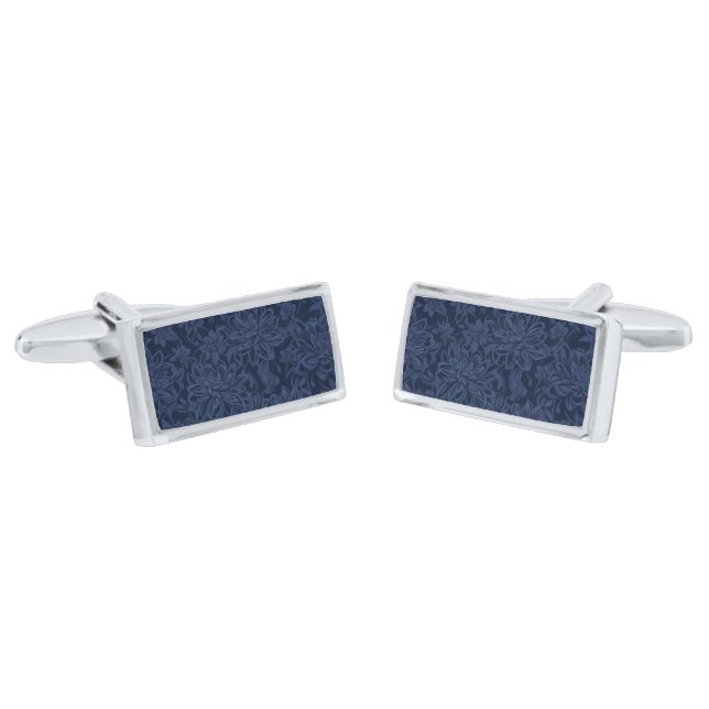 Floral Print Cufflinks  (Angled)
